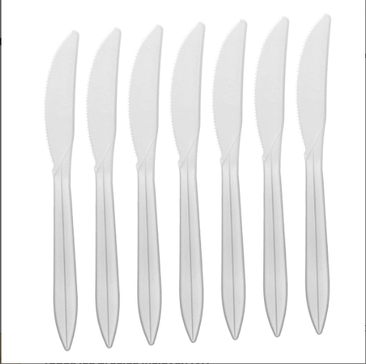 Cuchillos Desechables Transparentes set 100 Unidades