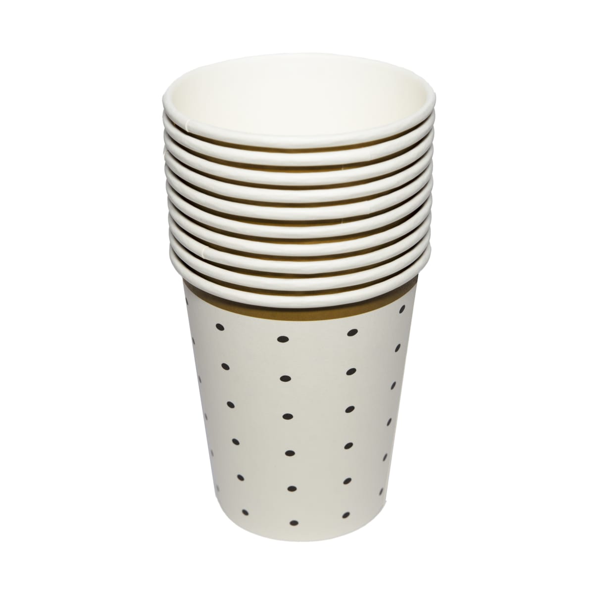 Set Carton Blanco Negro 10 personas, 40 piezas