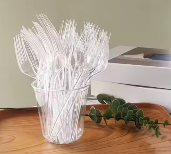 Tenedores Desechables Transparentes 100 Unidades