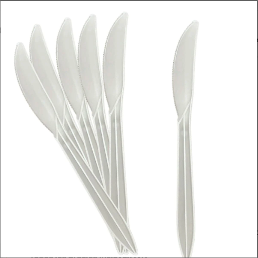Cuchillos Desechables Transparentes 50 Unidades