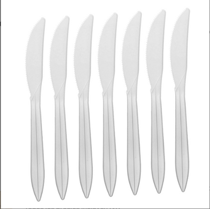 Cuchillos Desechables Transparentes 50 Unidades