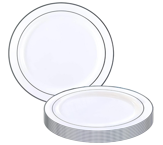 Platos grandes 25,4 cm 10 unidades Silver