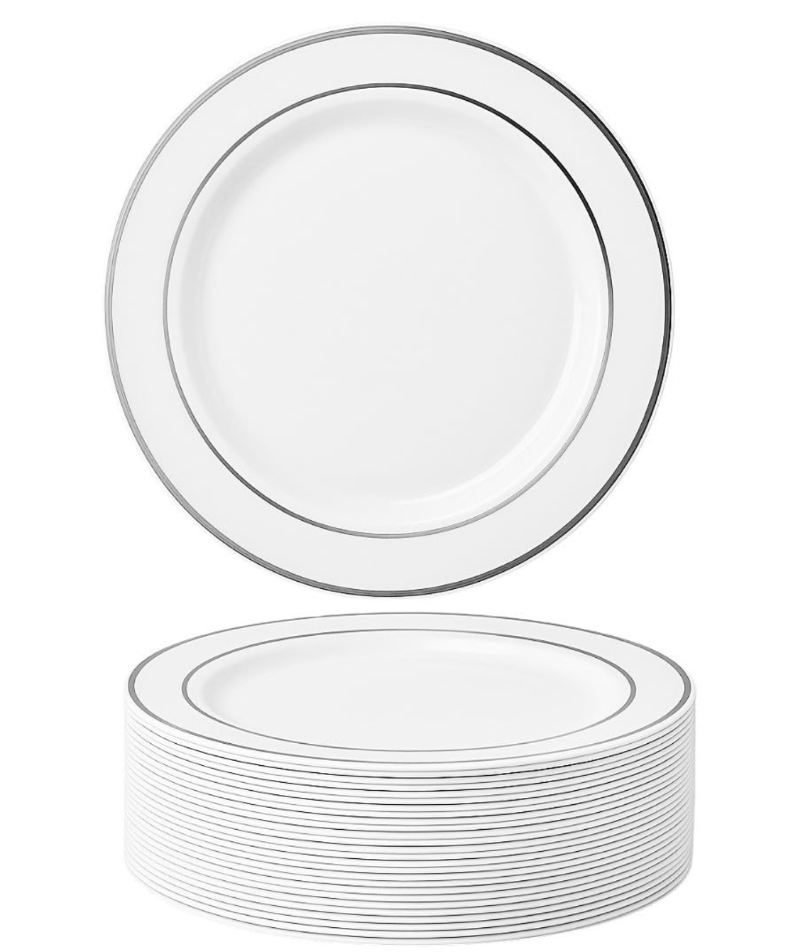 Platos Torta 18,4 cm 10 unidades Silver
