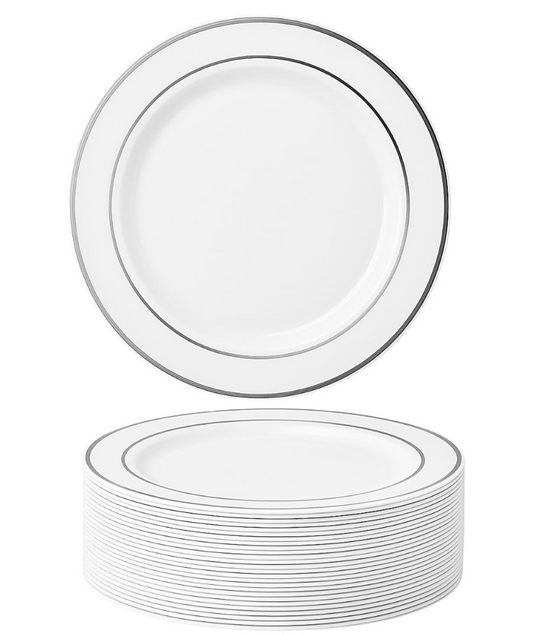 Platos Torta 18,4 cm 10 unidades Silver