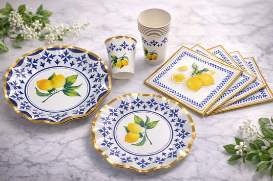 Set Cartón Limones para 8 Personas 40 Piezas
