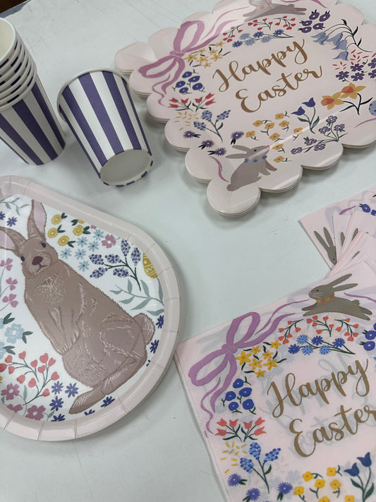Set Cartón Happy Easter,  8 Personas, 40 piezas