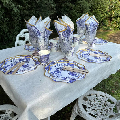 Set Carton Toile de Jouy 10 Personas, 40 Piezas