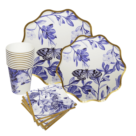 Set Carton Toile de Jouy 10 Personas, 40 Piezas