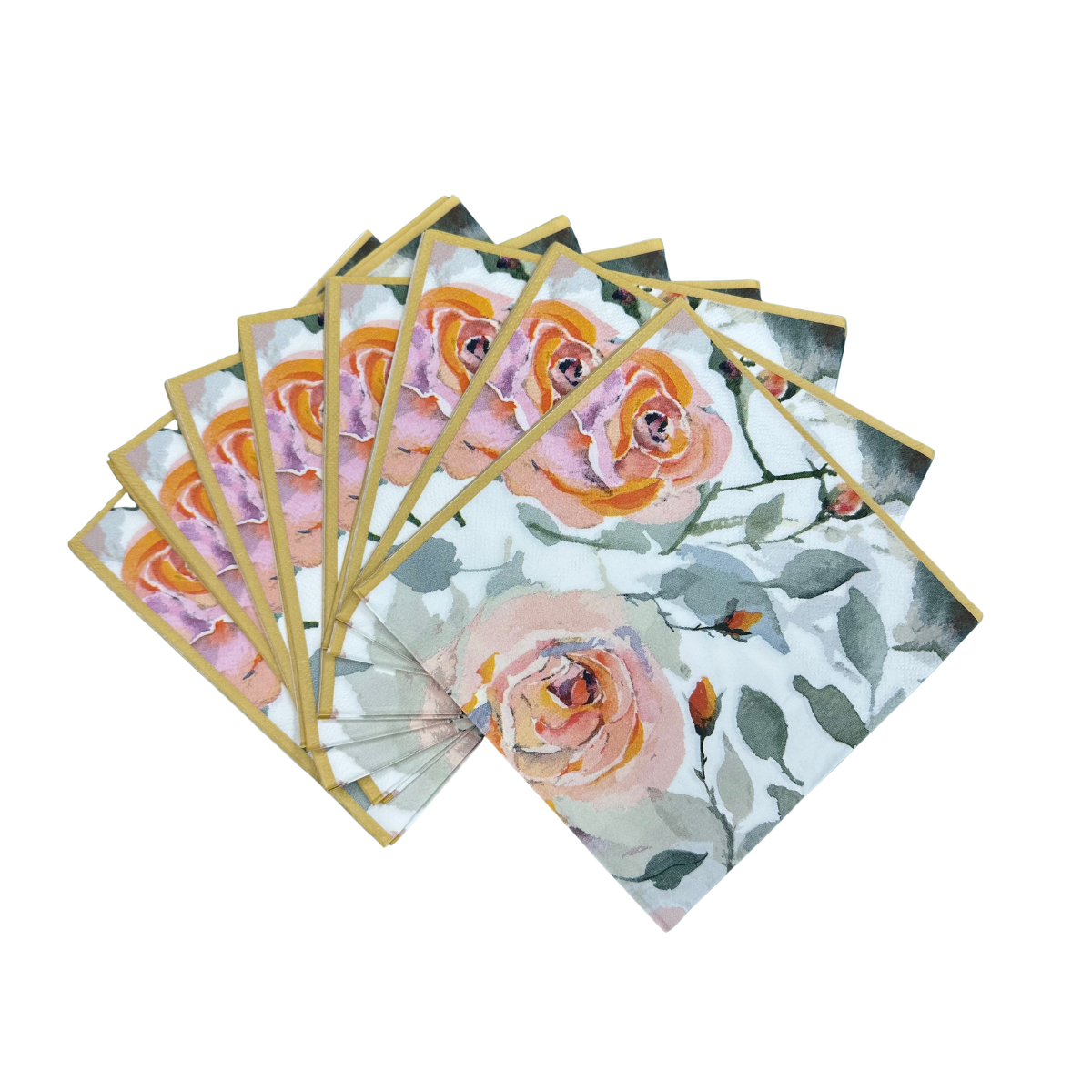 Set Cartón Rosas Vintage, 8 personas, 40 pcs.