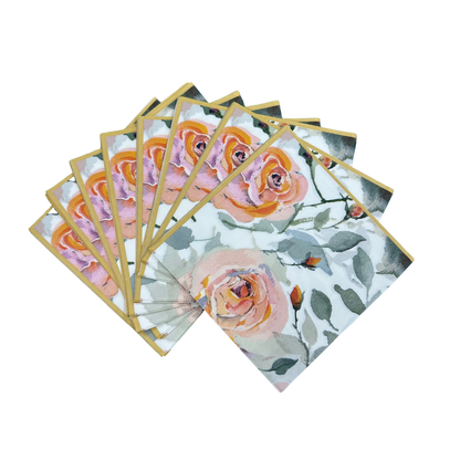 Set Cartón Rosas Vintage, 8 personas, 40 pcs.