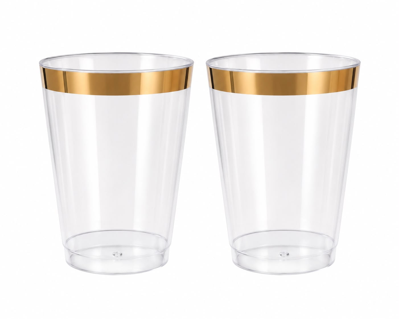 Vasos Borde Dorado 10 unid.