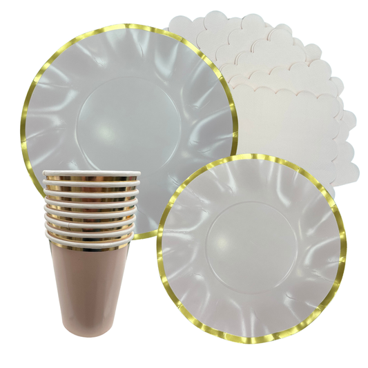 Set Chic Rosado 8 personas, 40 piezas